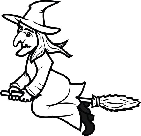 Witch graphic black and white